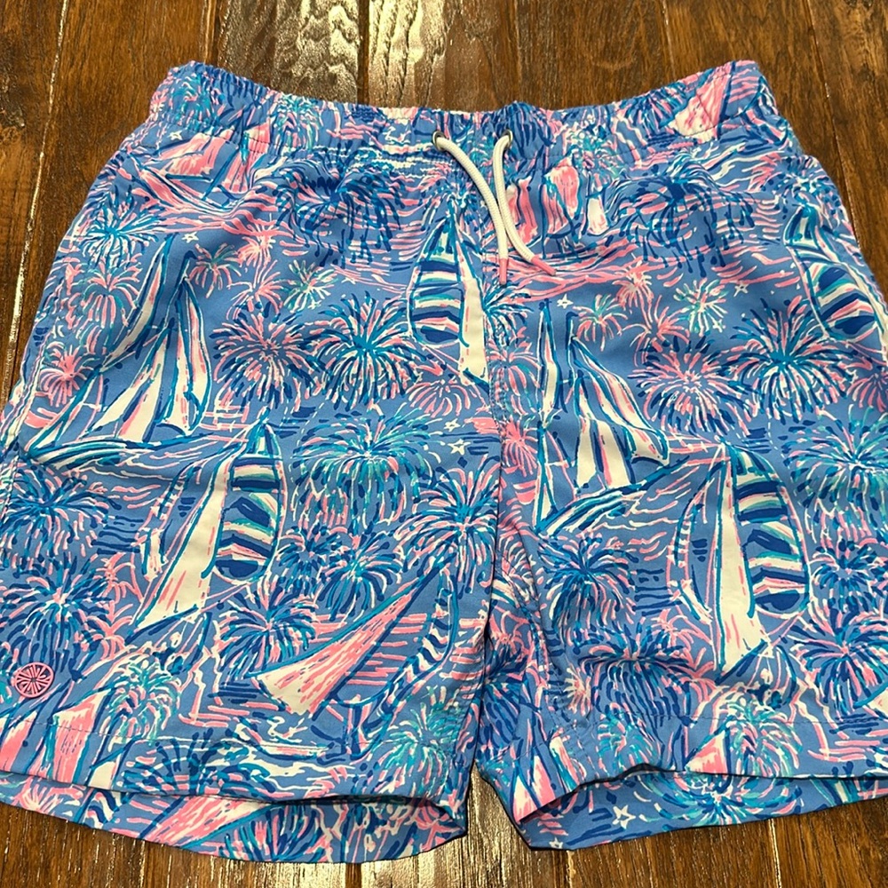 EUC Lilly Pulitzer Boys Junior Capri Swim Trunks
